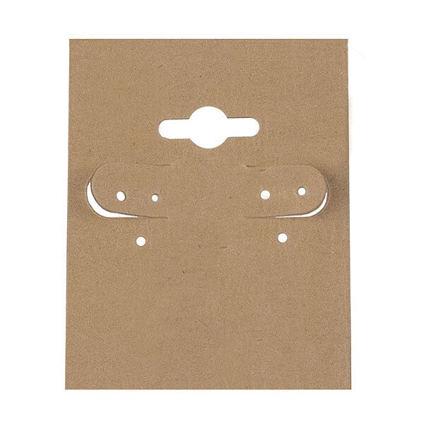 Earring card 1-1/2w x 2h - tan