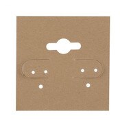 Earring card 1-1/2w x 1-1/2h - tan