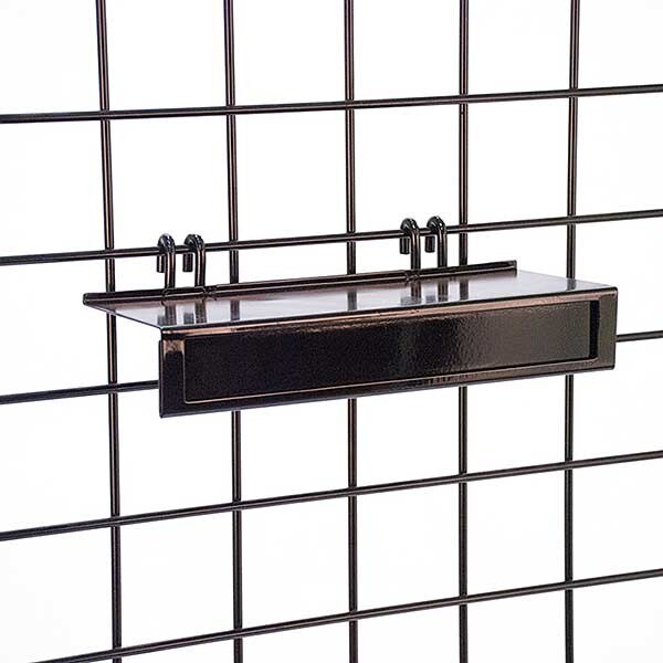 Shoe Shelf for Gridwall - Black Metal