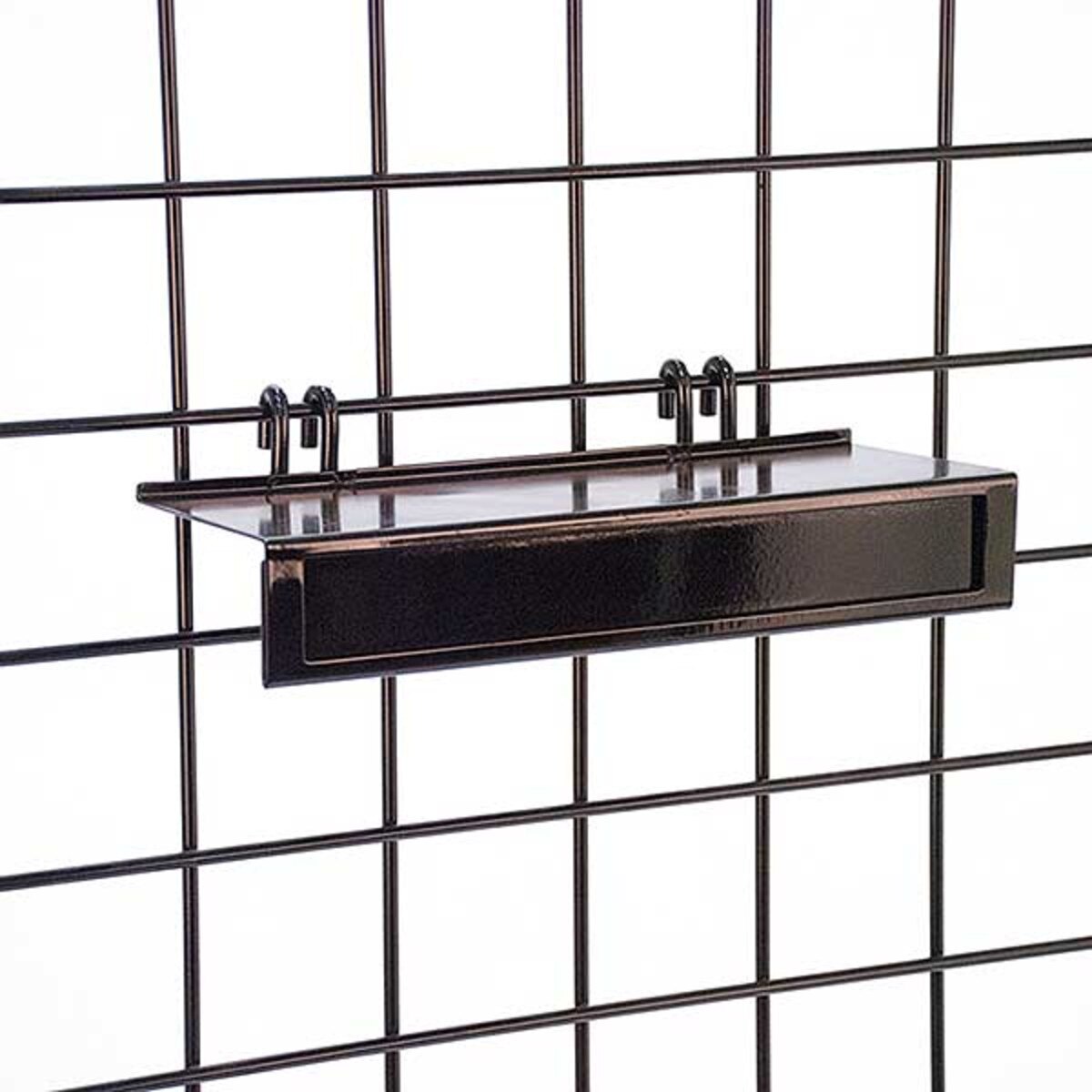 Shoe Shelf for Gridwall - Black Metal