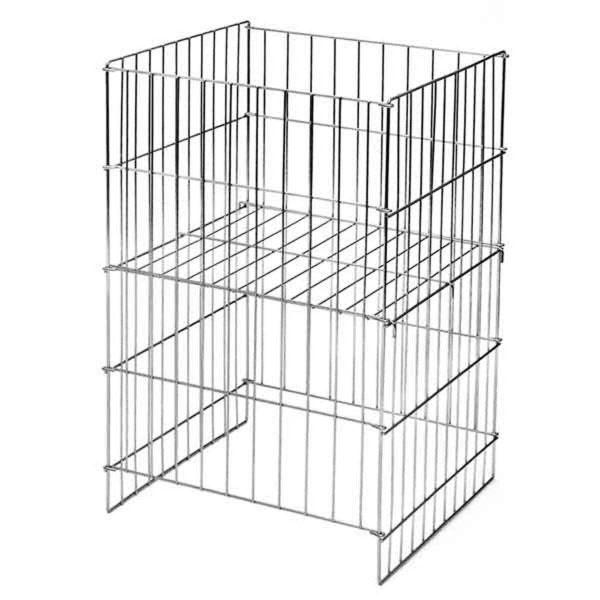 Wire dump basket 17"x18"x30"high - chrome
