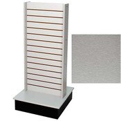 2 sided Slatwall Unit - Brushed Aluminum