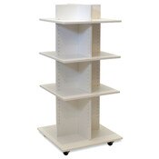 Shelf Tower Knock-Down White 54"H X 24"Sq.