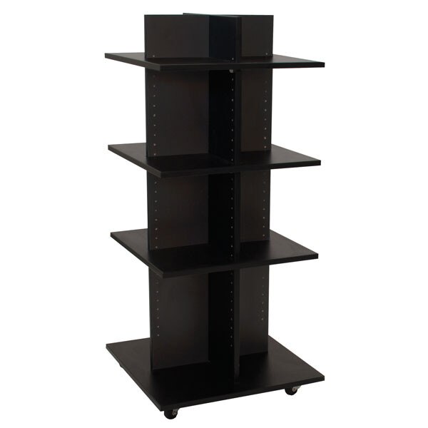 Shelf Tower Knock-Down Black 54"H X 24"Sq.