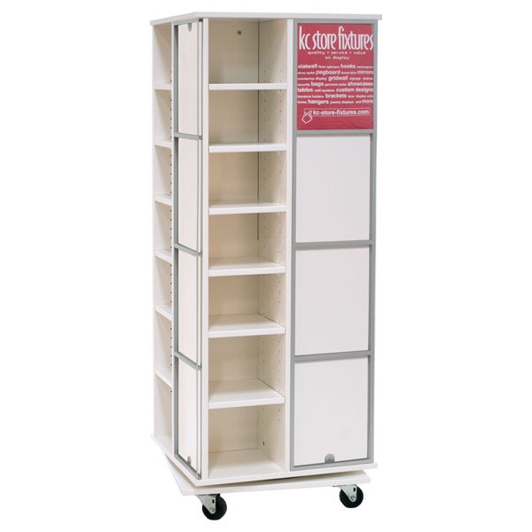 Rotating T-shirt Display, White, KD