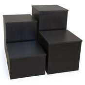 Knock down pedestal square - black 18"x18"x18"h