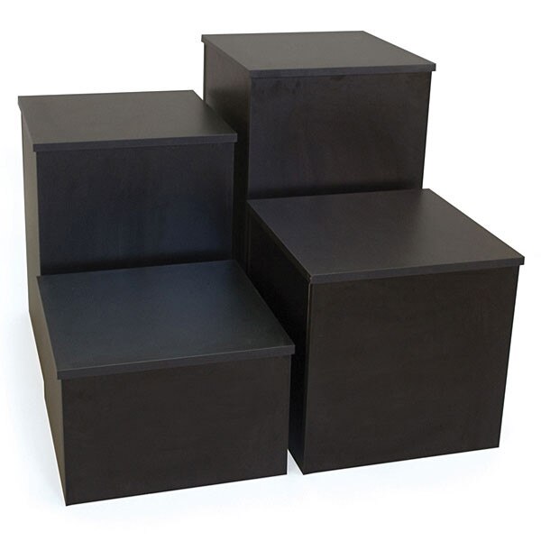 Knock down pedestal square - black 18"x18"x24"h