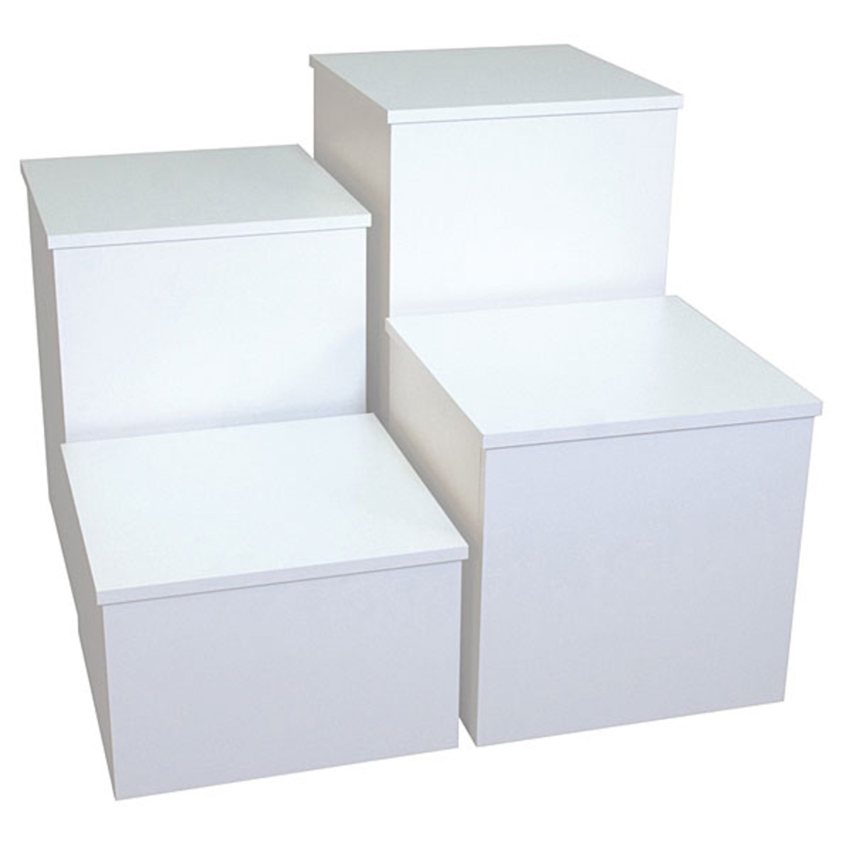 Knock down pedestal square - white 18"x18"x30"h