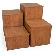 Knock down pedestal square - cherry 18"x18"x18"h