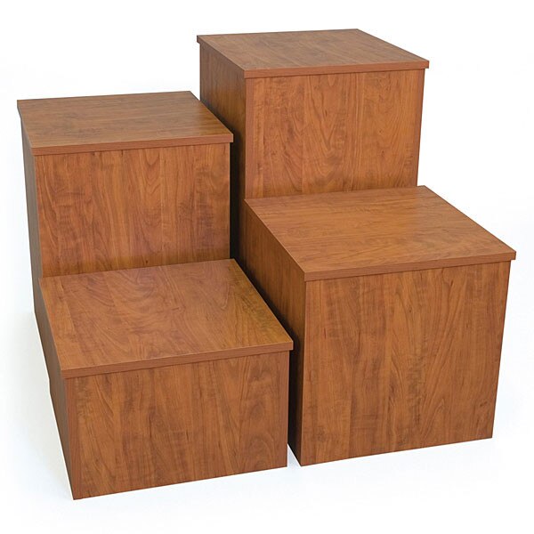 Knock down pedestal square - cherry 18"x18"x18"h