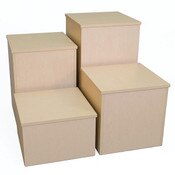Knock down pedestal square - maple 18"x18"x24"h