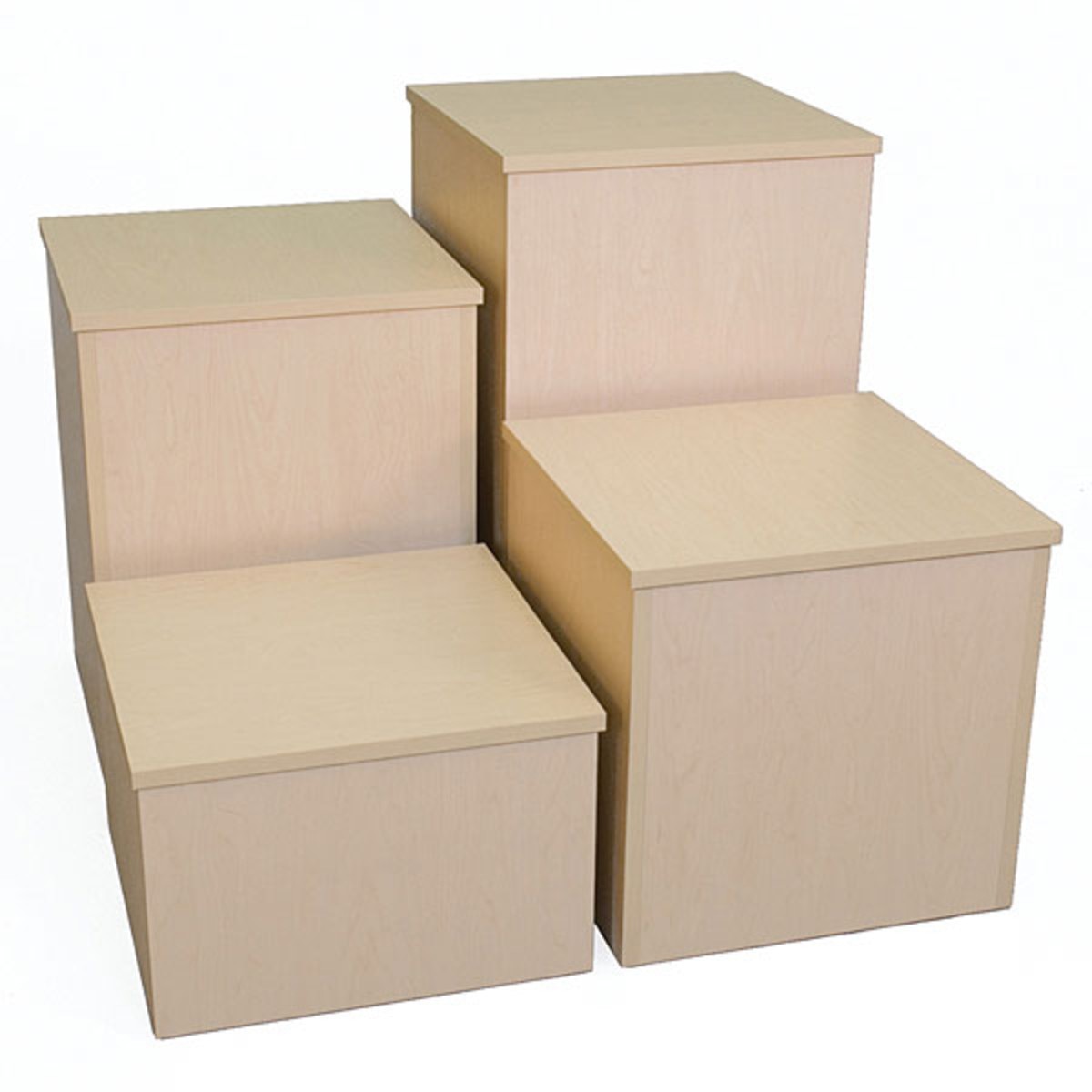 Knock down pedestal square - maple 18"x18"x24"h