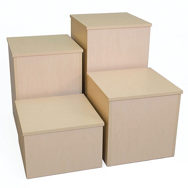 Knock down pedestal square - maple 18"x18"x30"h