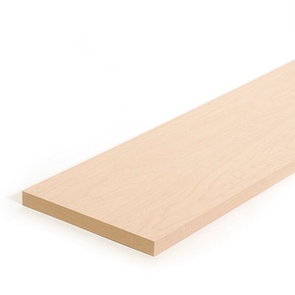 Flat shelf 8"d x 46-1/2"wide fits adjustable bookcase - maple