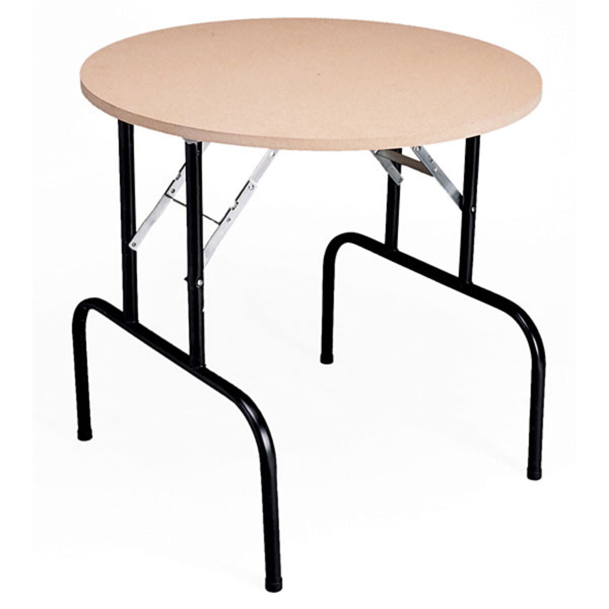 Display table with folding legs 36"diameter x 29" high - particleboard top