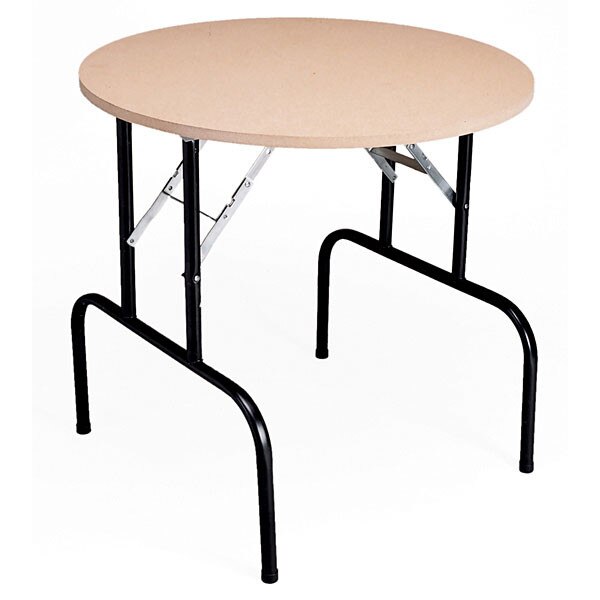 Display table with folding legs 36"diameter x 29" high - particleboard top
