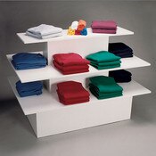 3-tier table rectangle - white