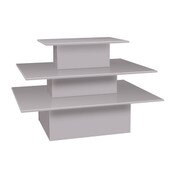3-tier table rectangle - gray