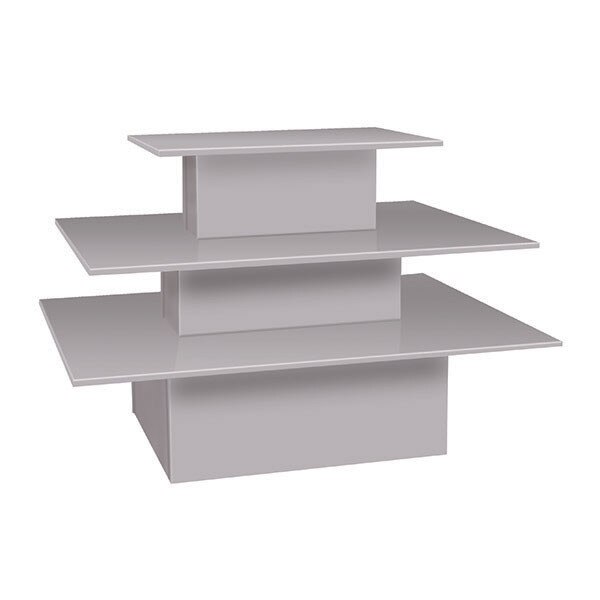 3-tier table rectangle - gray