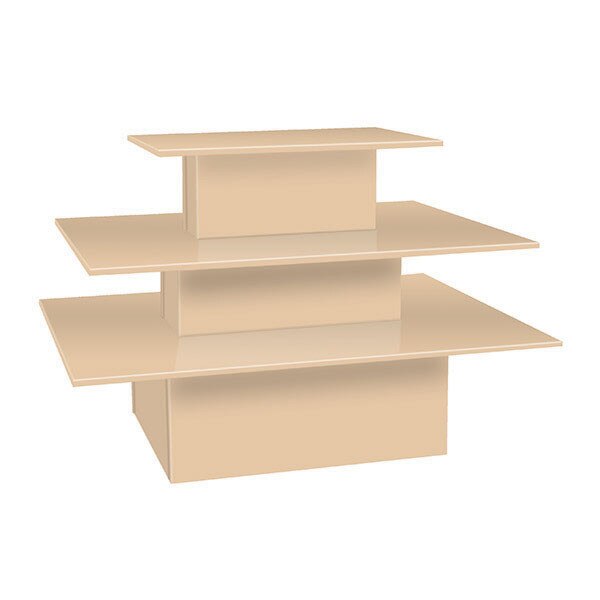 3-tier table rectangle - maple