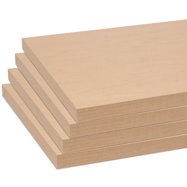 Melamine shelves 8"x20" 4-pack - maple