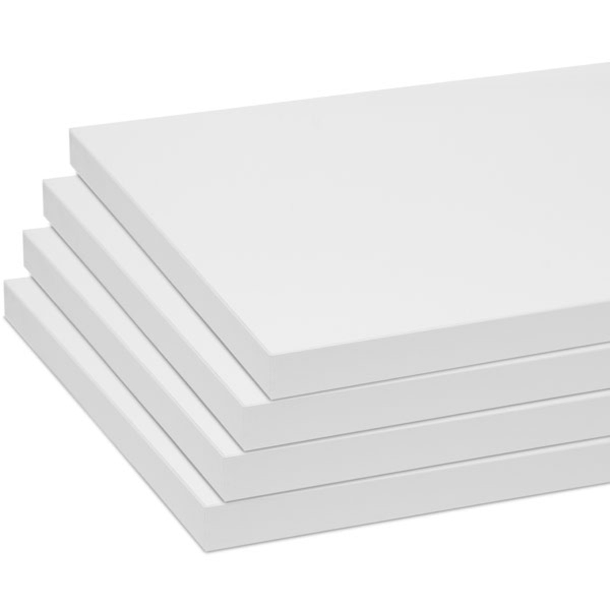 Melamine shelves 8"x20" 4-pack - white