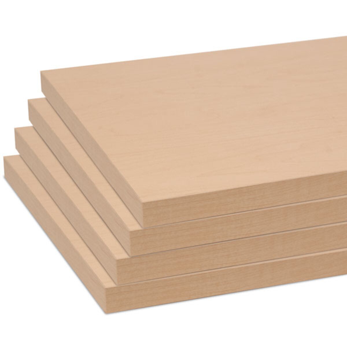 Melamine shelves 10"x23" 4-pack - maple