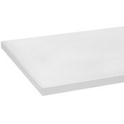 Melamine shelf 12" x 24" white with white 3mm edge-banding
