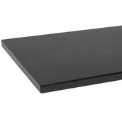 Melamine shelf 10" x 24" black with black 3mm edge-banding