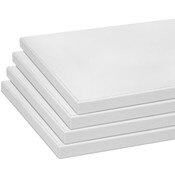 Shelves (set of 4) for 55001 white 10"x19.5" w/black 3mm edgebanding