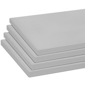 Shelves (set of 4) for 55002 gray 10"x19.5" w/black 3mm edgebanding