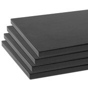 Shelves (set of 4) for 5500 black 10"x19.5" w/black 3mm edgebanding
