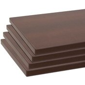 Shelves (set of 4) for 55007 chocolate cherry 10"x19.5" 3mm edgebanding