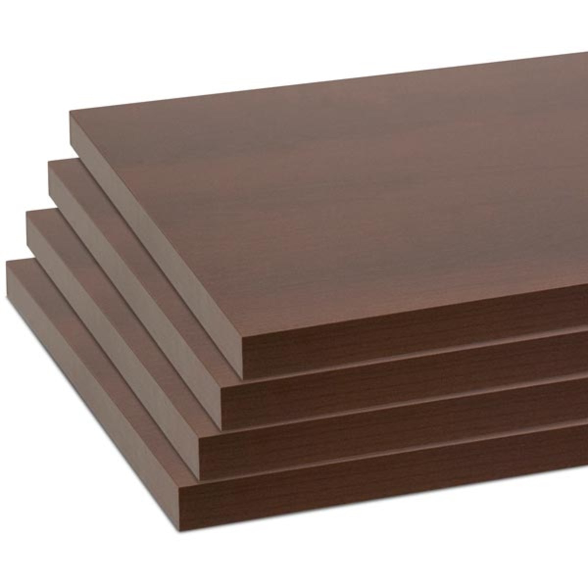 Melamine shelves 10"x23" 4-pack - chocolate cherry