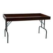 Dump table 30"wx60"lx29"h - chocolate cherry