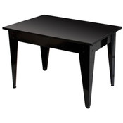 Nesting Table Black Top/Black Metal Legs 24"Wx24"Lx24"H