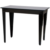 Nesting Table Black Top/Black Metal Legs 24"Wx48"Lx36"H