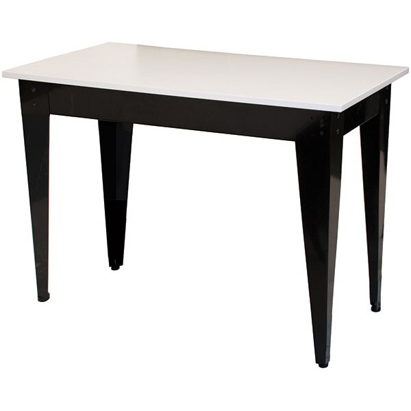 Nesting Table White Top/Black Metal Legs 24Wx36Lx30H