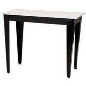 Nesting Table White Top/Black Metal Legs 24"Wx48"Lx36"H