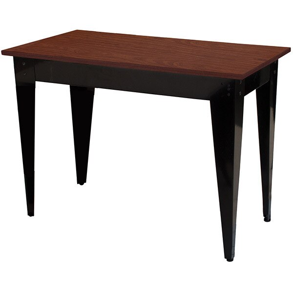 Nesting Table Cherry Top/Black Metal Legs 24"Wx36"Lx30"H
