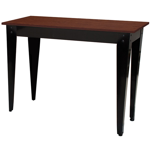 Nesting Table Cherry Top/Black Metal Legs 24"Wx48"Lx36"H